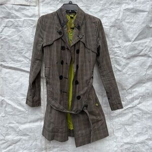 Soia and Kyo Women’s Plaid Trench Coat -